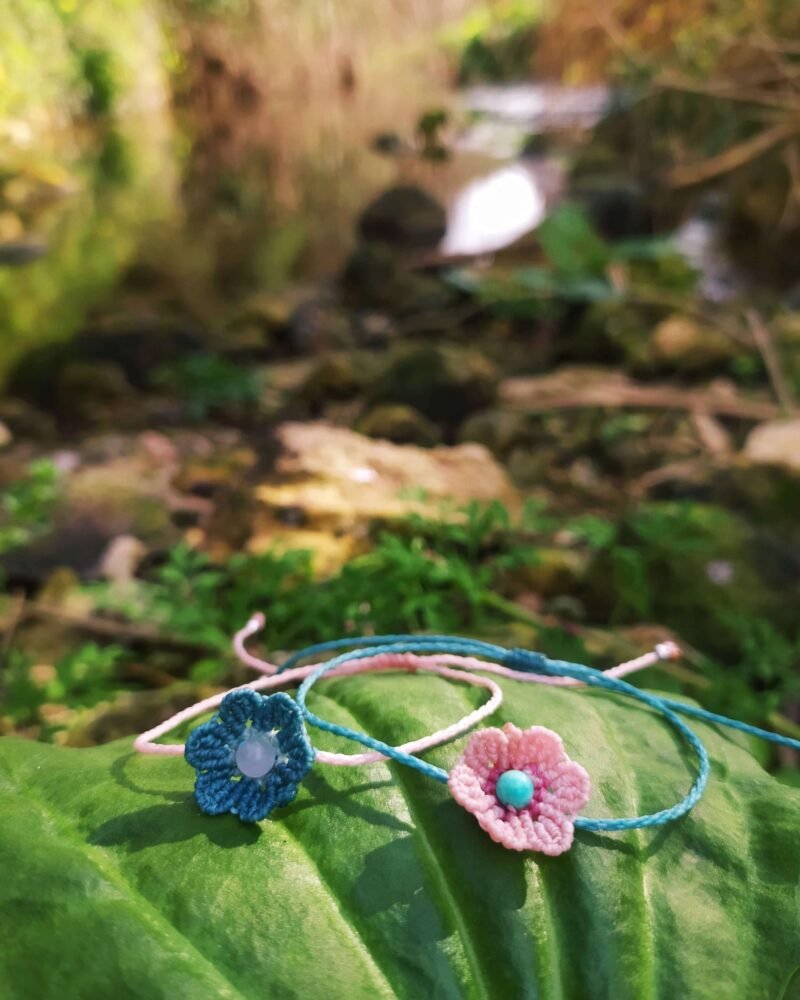 Pulsera macramé "Flor"