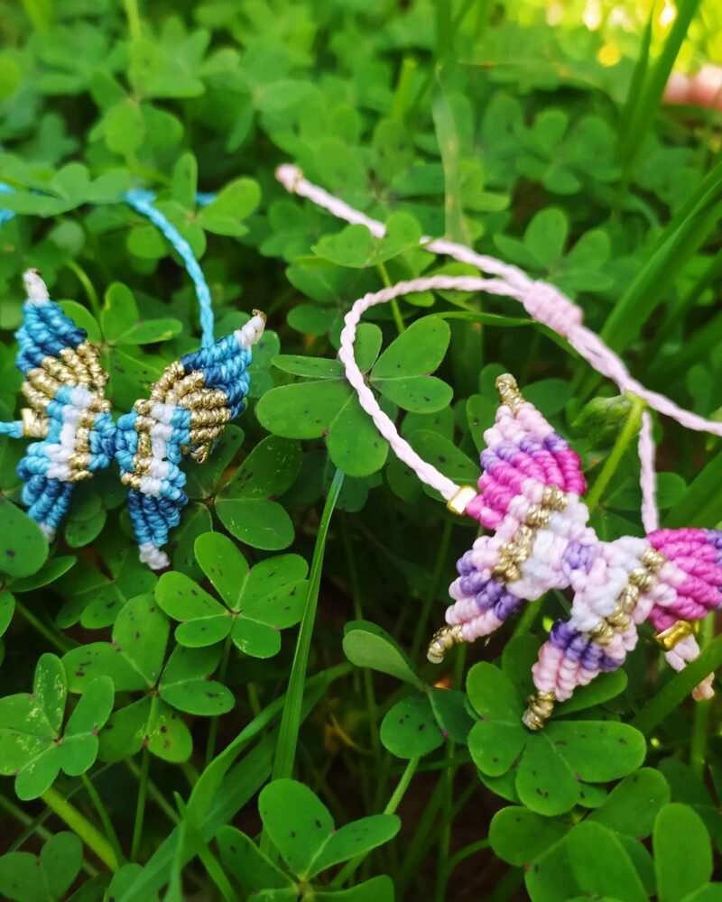 Pulsera en macramé "Mariposa"