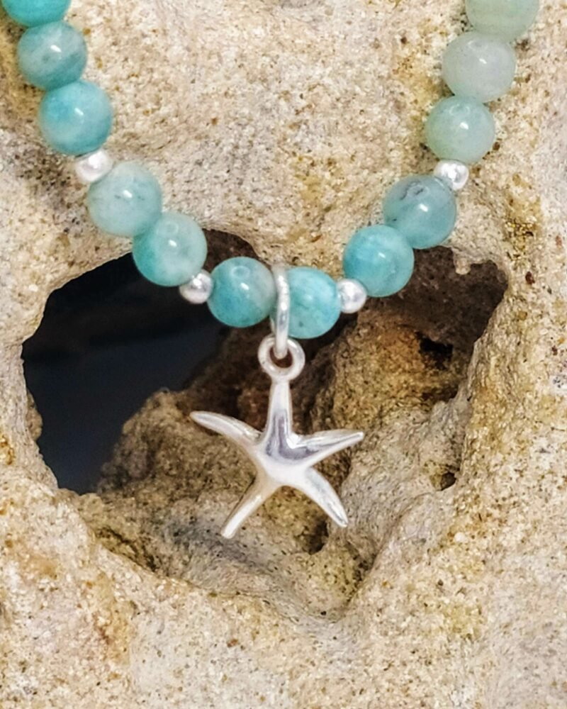 Collar de "Amazonita" con Estrella de Mar en plata