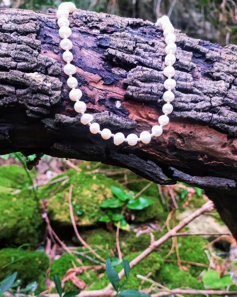 Collar de "Perlas cultivadas" y cuentas en plata